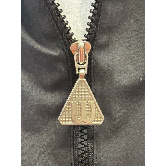 Vintage Wilson Women’s Windbreaker Jacket M White Black Pattern Retro 90s - Picture 6 of 12